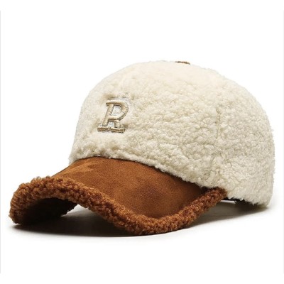 Lamb Wool Winter Baseball Cap