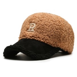 Lamb Wool Winter Baseball Cap