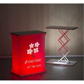 Table Exhibition Counter Stand Booth With Light Beads