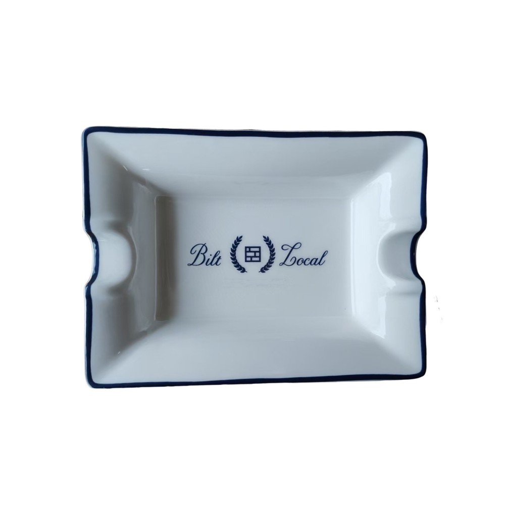 Ashtray with Cigar Holder