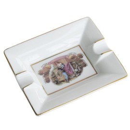 Ashtray with Cigar Holder