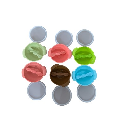 Baby Suction Bowl with Spoon & Lid