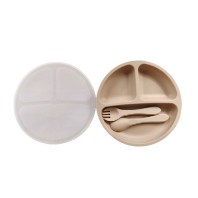 Baby Suction Plate with Lid, Fork & Spoon