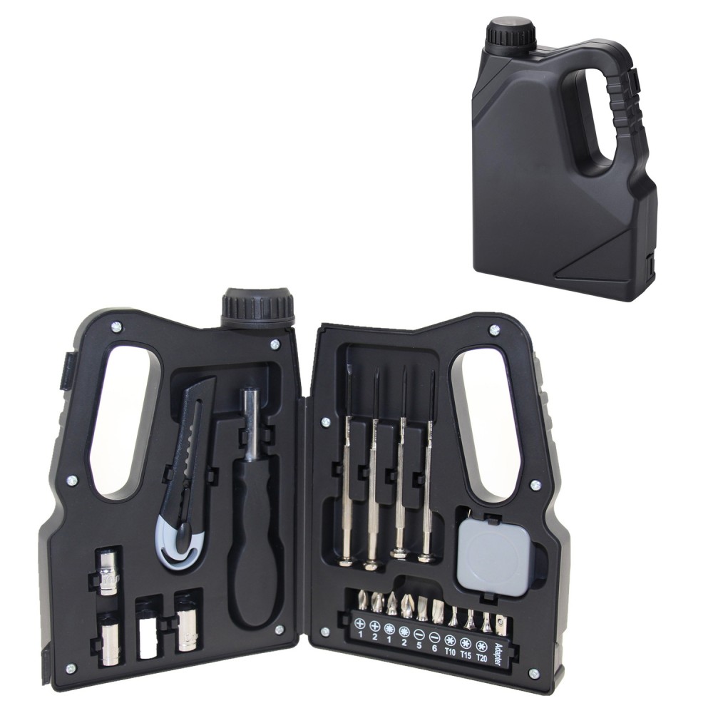 21pcs Oil Bottle Shaped Tool Kit Box