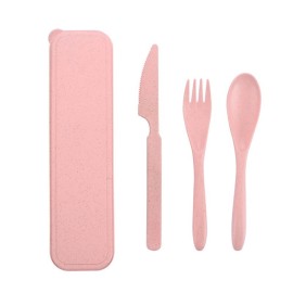 3 Pieces Wheat Straw Cutlery Utensil Set
