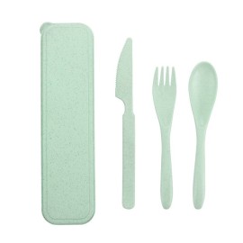 3 Pieces Wheat Straw Cutlery Utensil Set