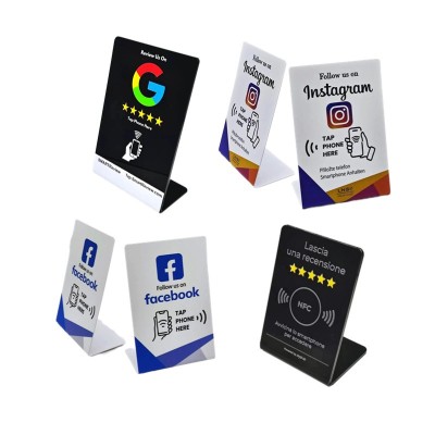 Customized Smart NFC Chip Comment Card Table Stand