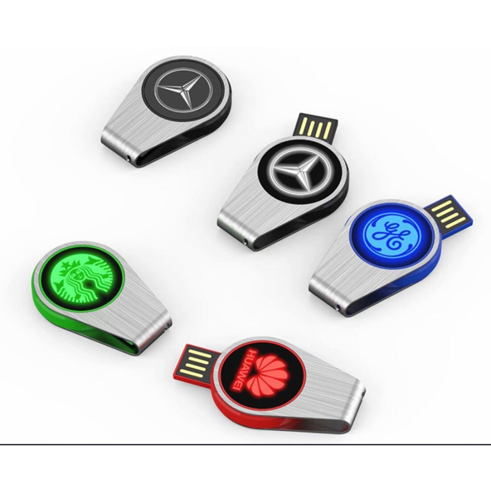 Swivel USB Flash Drive with Light 