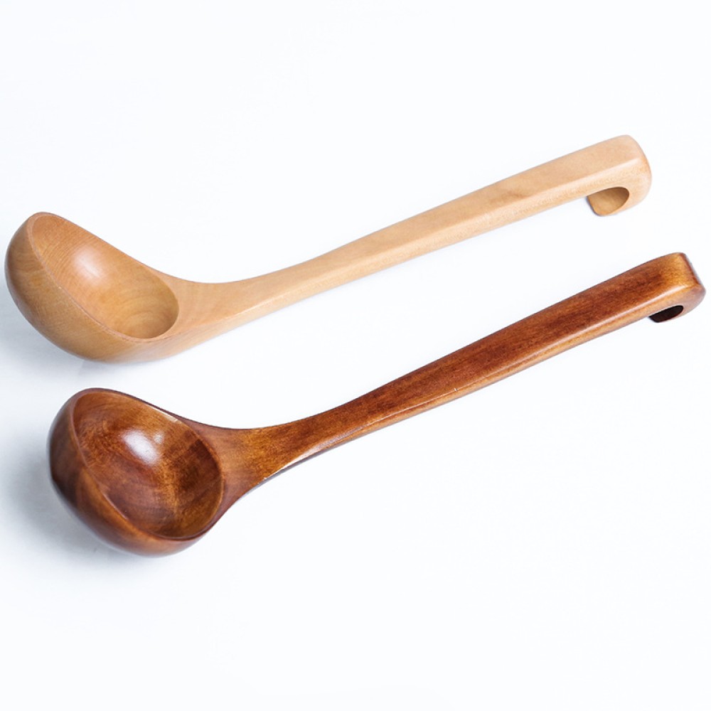 Natural Wooden Ladle for Cooking and Serving