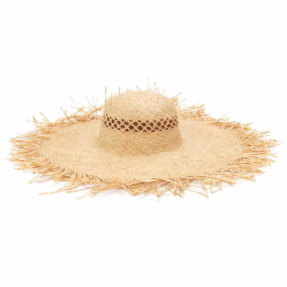 Artisanal Handcrafted Raffia Sun Hat With Wide Brim