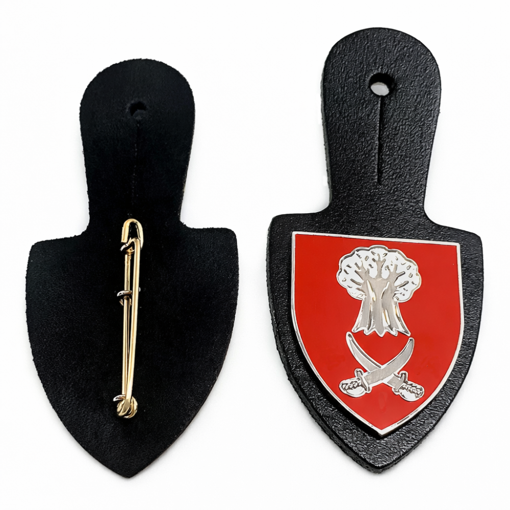 Metal Badge With Leather