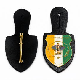Metal Badge With Leather