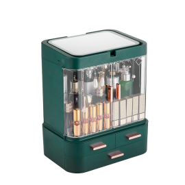 LED Makeup Organizer with Mirror and Storage Drawers