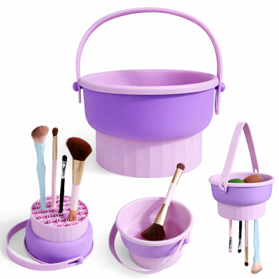 3-in-1 Makeup Brush Cleaner Bowl