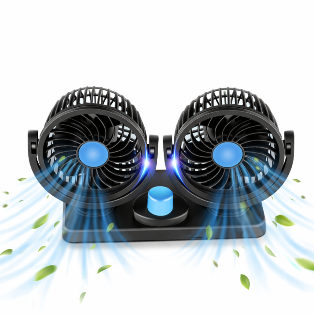 Dual Head Car Fan