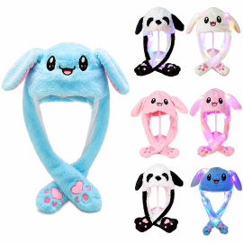 LED Light Up Plush Animal Ear Hat with Moving Ears