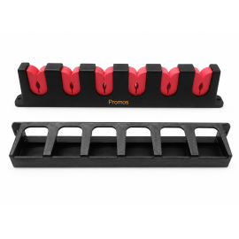 6-Rod Wall Mount Fishing Rod Rack Vertical & Horizontal Fishing Pole Storage Holder